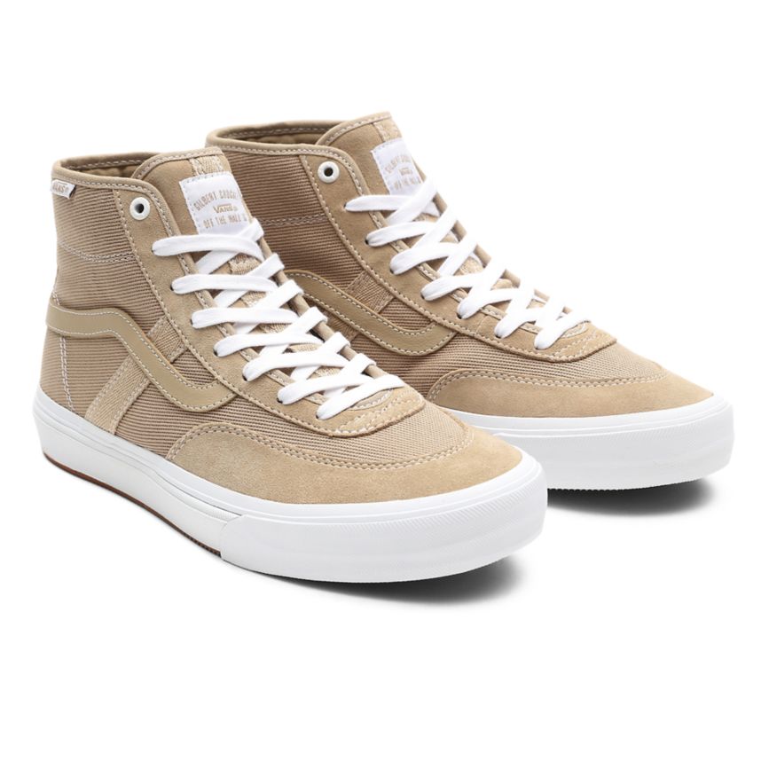 Beige Vans Crockett High Pro Shoes | VN038J4ZM00