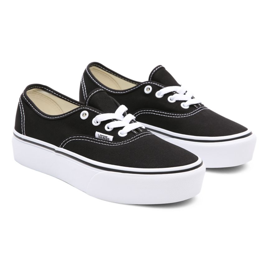 Black Vans Authentic Platform 2.0 Shoes | VN199T4II72
