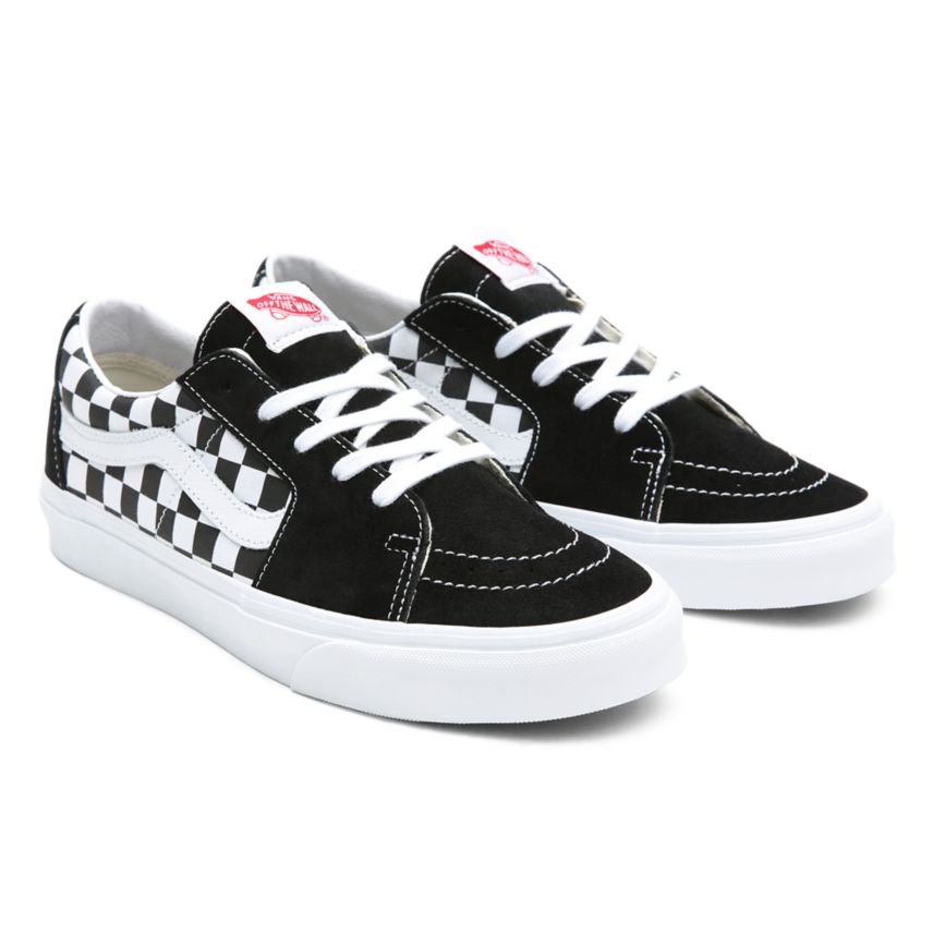 Black Vans Canvas Suede SK8-Low Shoes | VN185V4RC93
