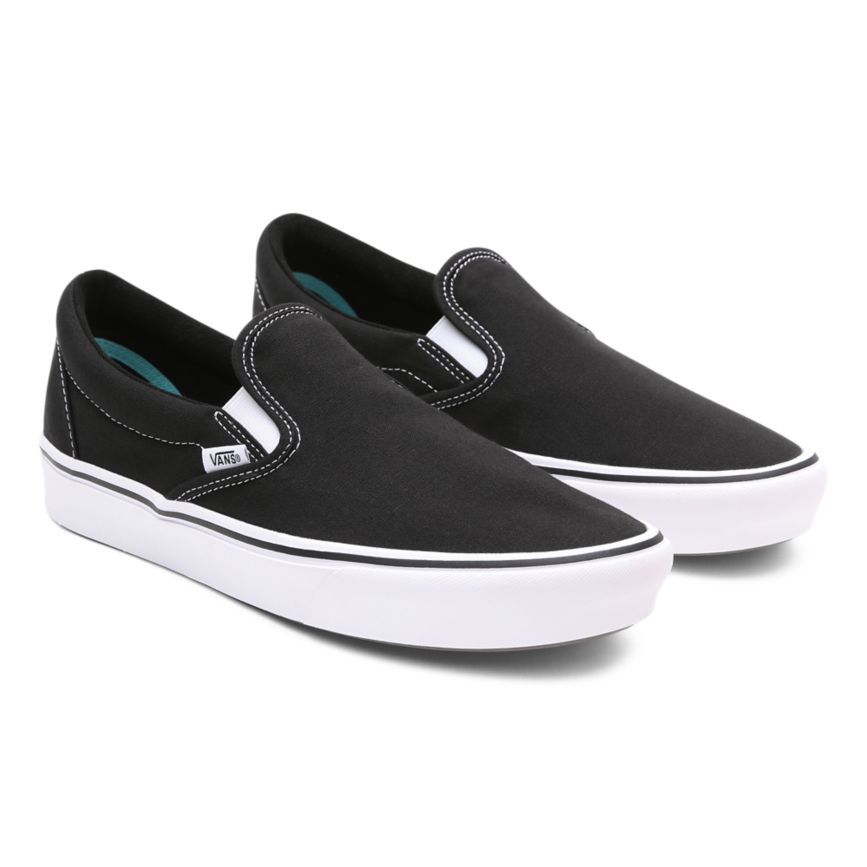 Black Vans Classic ComfyCush Slip-On Shoes | VN846O3TL58