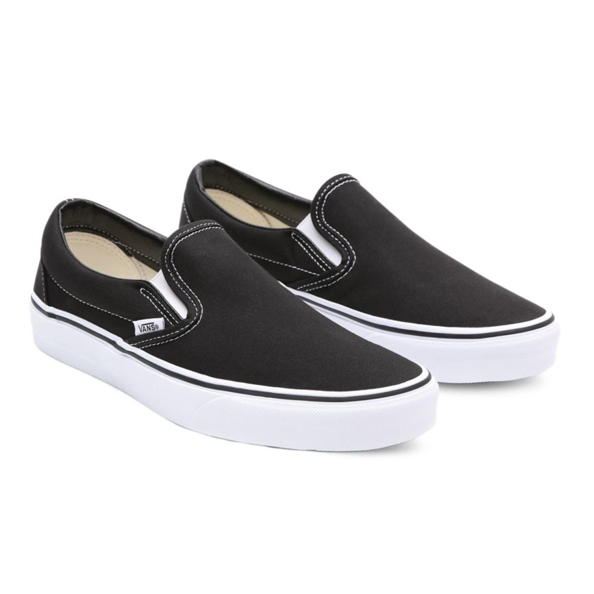 Black Vans Classic Slip-on Shoes | VN296P1FZ56