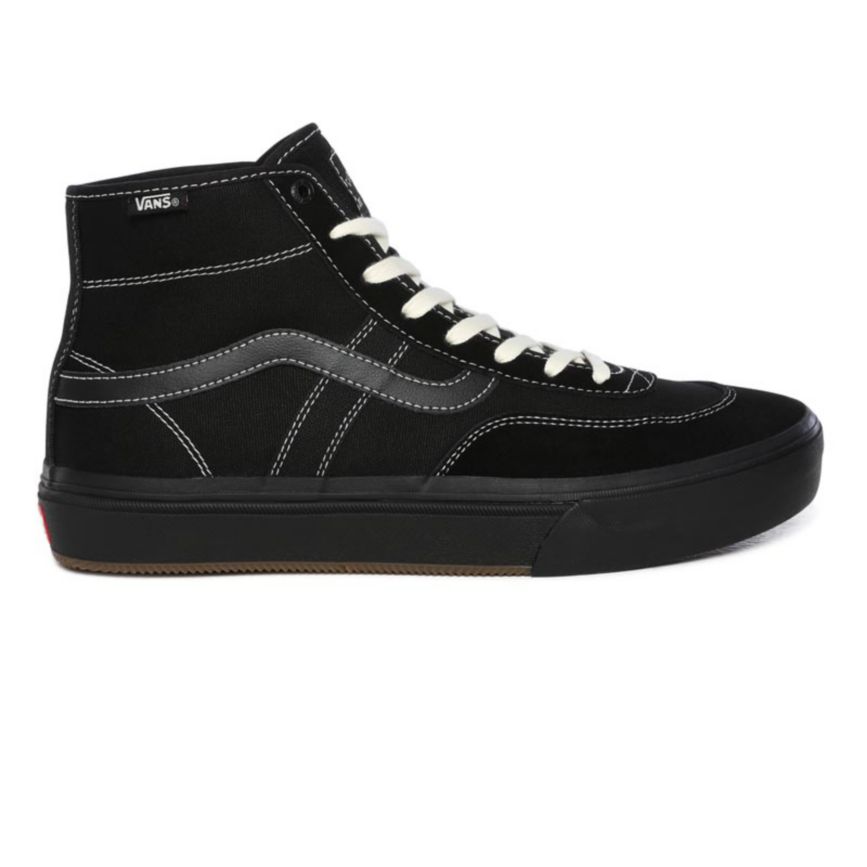 Black Vans Crockett High Pro Shoes | VN118G0GK04
