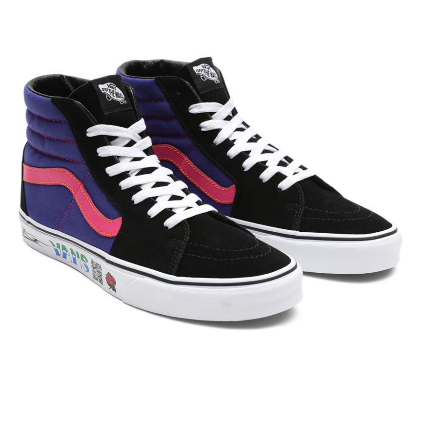 Black Vans Disruptive SK8-Hi Shoes | VN281R1SF11