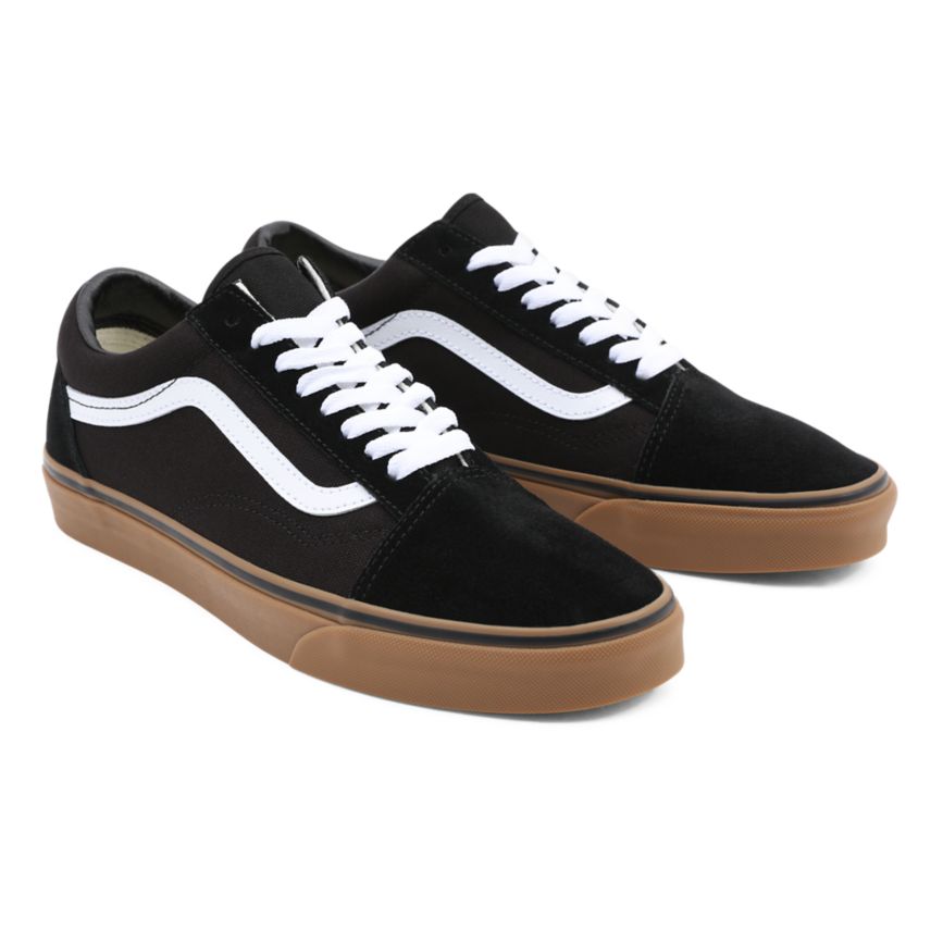 Black Vans Gumsole Old Skool Shoes | VN144Q2ED71