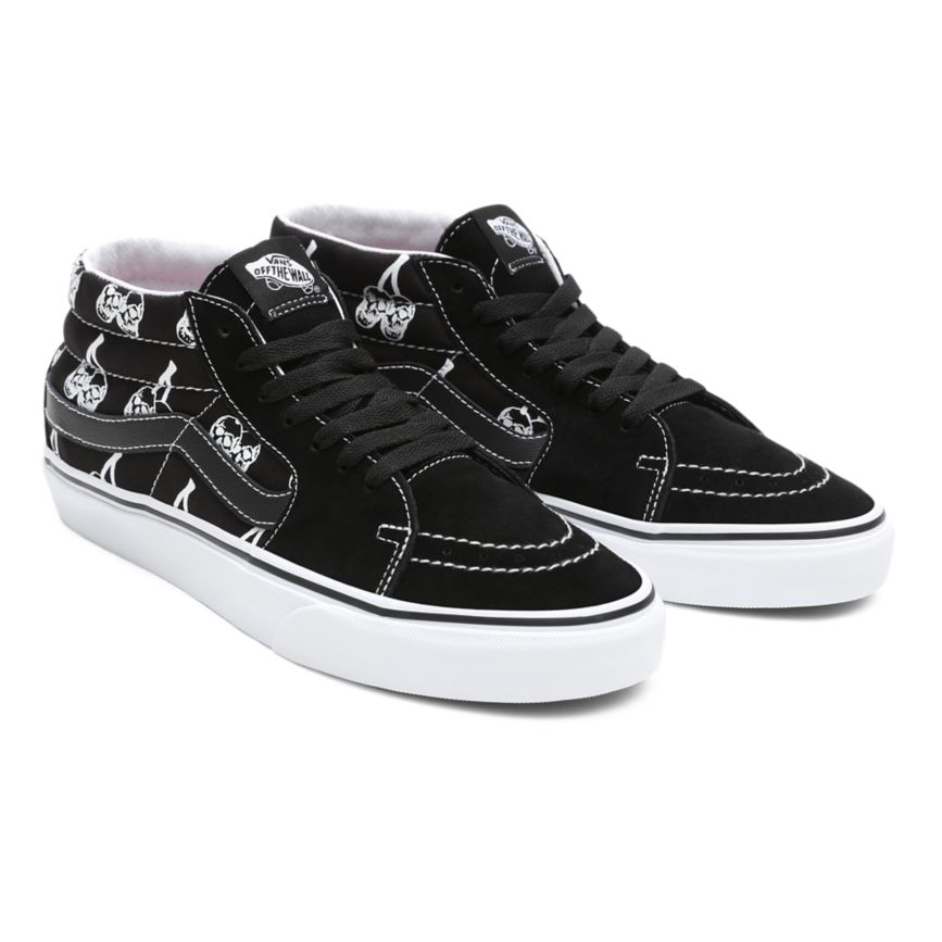 Black Vans New Varsity Sk8-Mid Shoes | VN526B9WH41