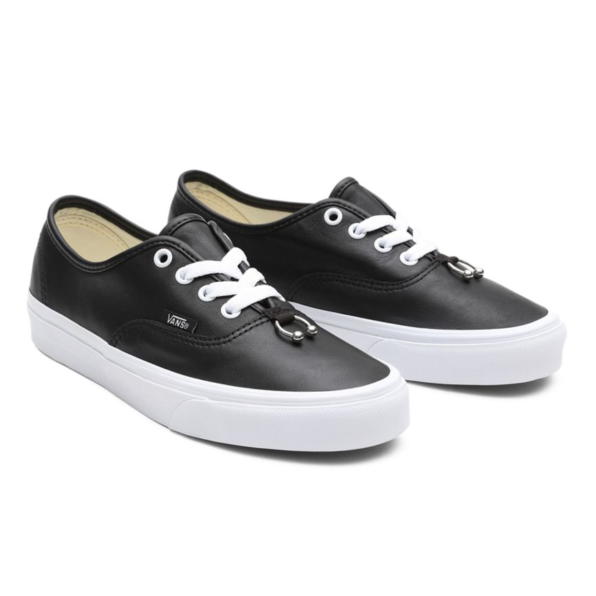 Black Vans Piercing Authentic Shoes | VN441R2HX70