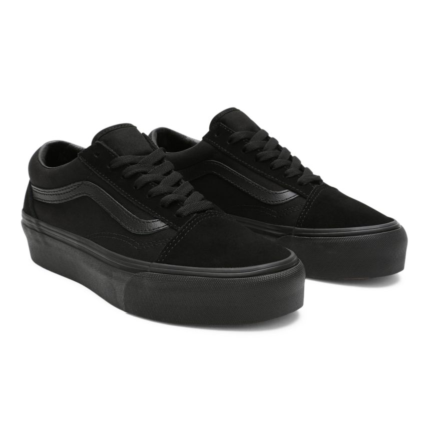 Black Vans Platform Old Skool Shoes | VN094M1ZY71