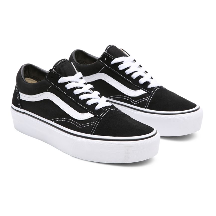 Black Vans Platform Old Skool Shoes | VN318T9UN85