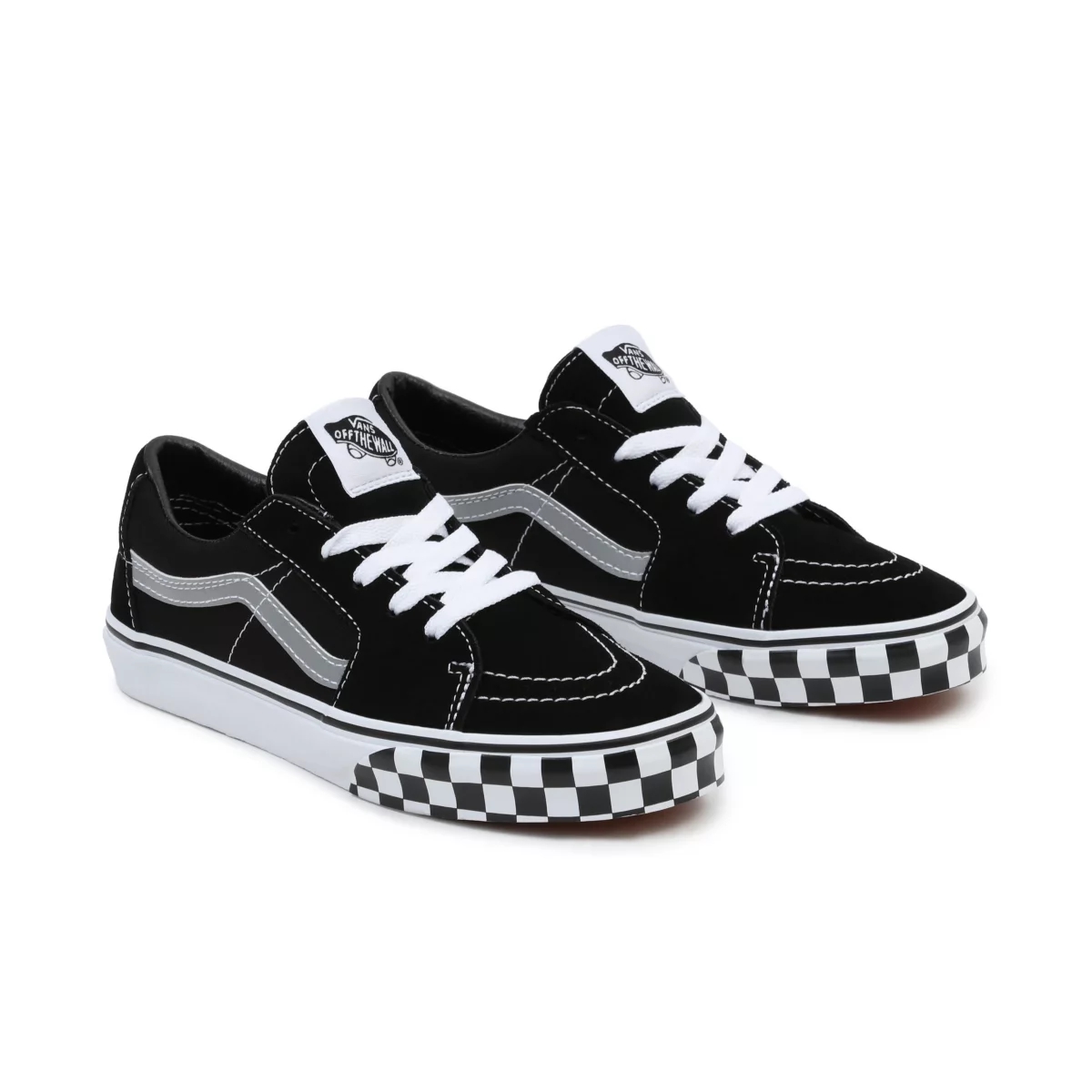 Black Vans Reflective Sidestripe Sk8-Low Shoes | VN999Z8MV28