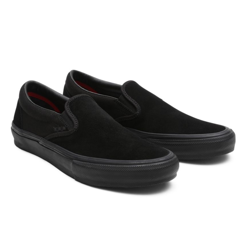 Black Vans Skate Slip-On Shoes | VN805M3RC23