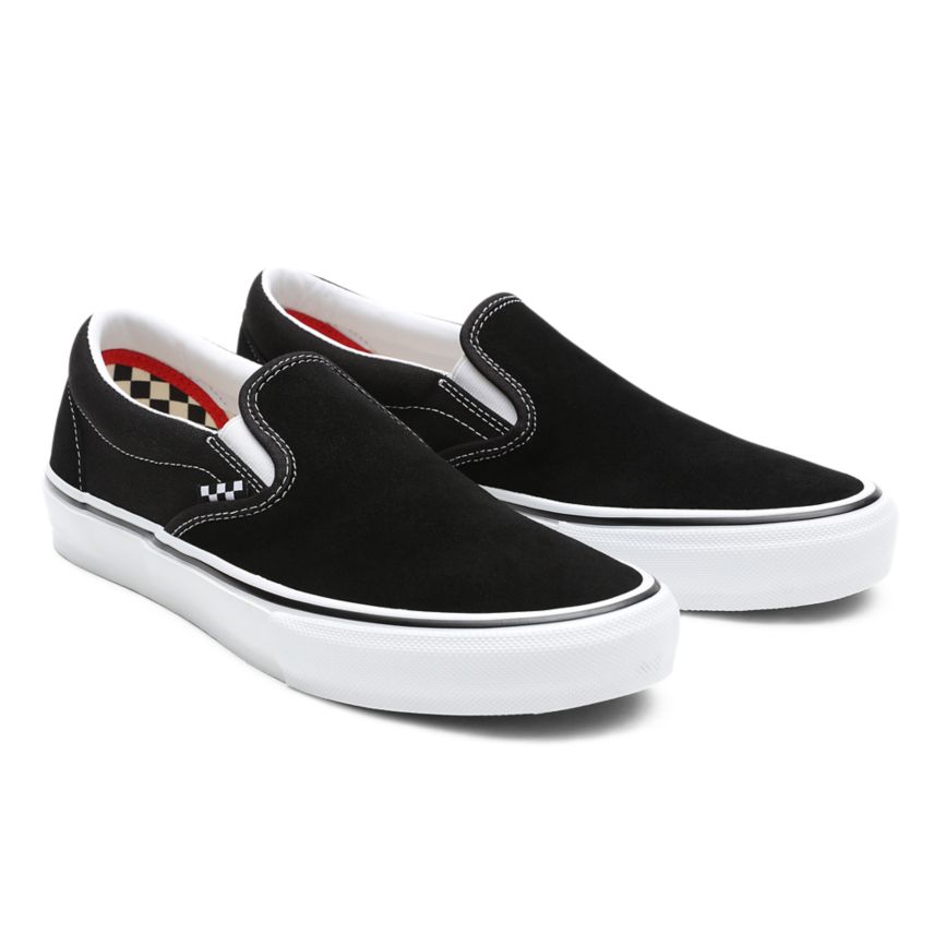 Black Vans Skate Slip-On Shoes | VN947X2XZ00