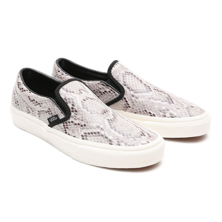Black Vans Snake Classic Slip-On Shoes | VN214K6GZ44