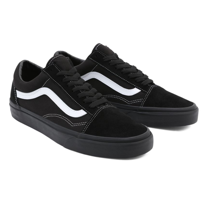Black Vans Suede Canvas Old Skool Shoes | VN737V7AR28