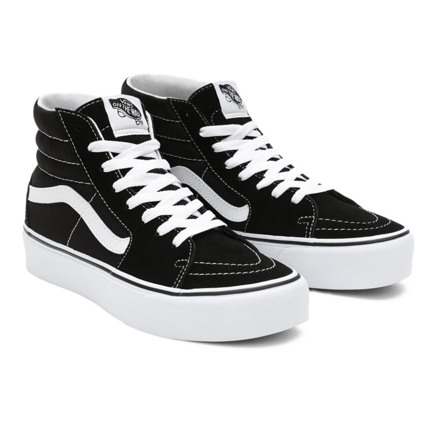 Black Vans Suede Sk8-Hi Platform 2.0 Shoes | VN454D0WW33