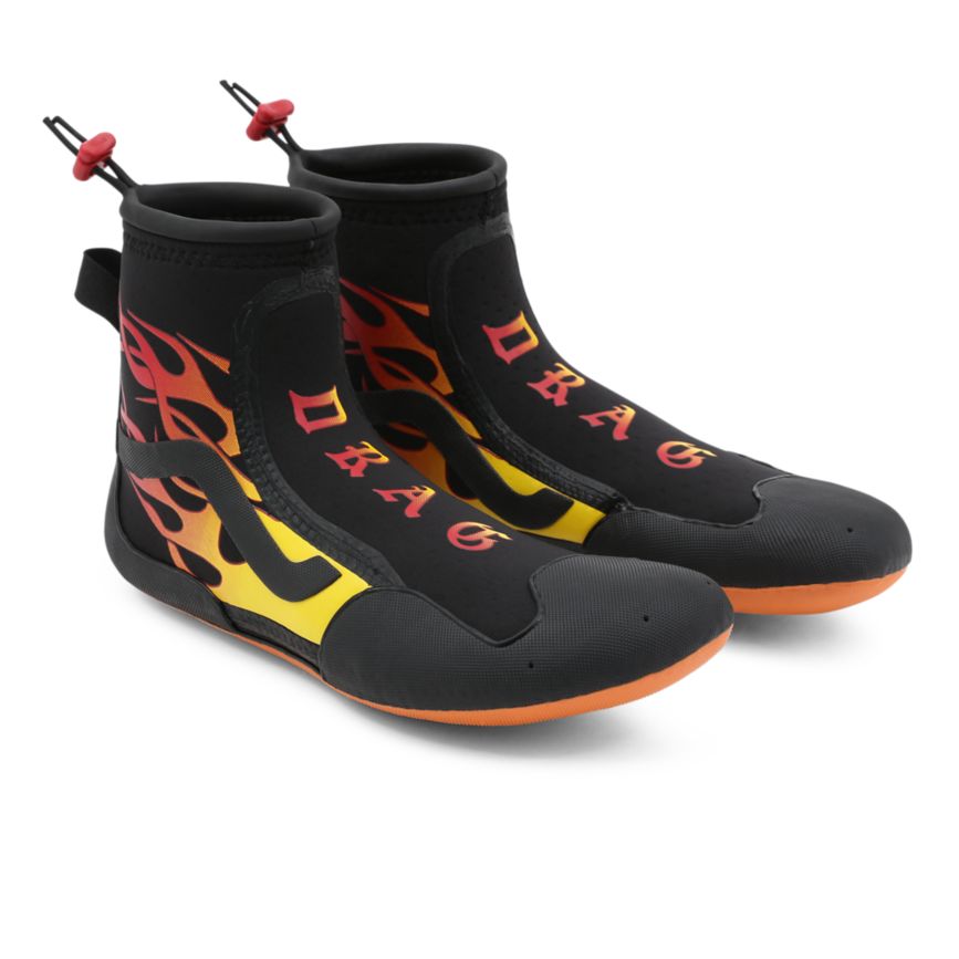 Black Vans X Drag Surf Boot 2 Mid Shoes | VN276Q2QV79