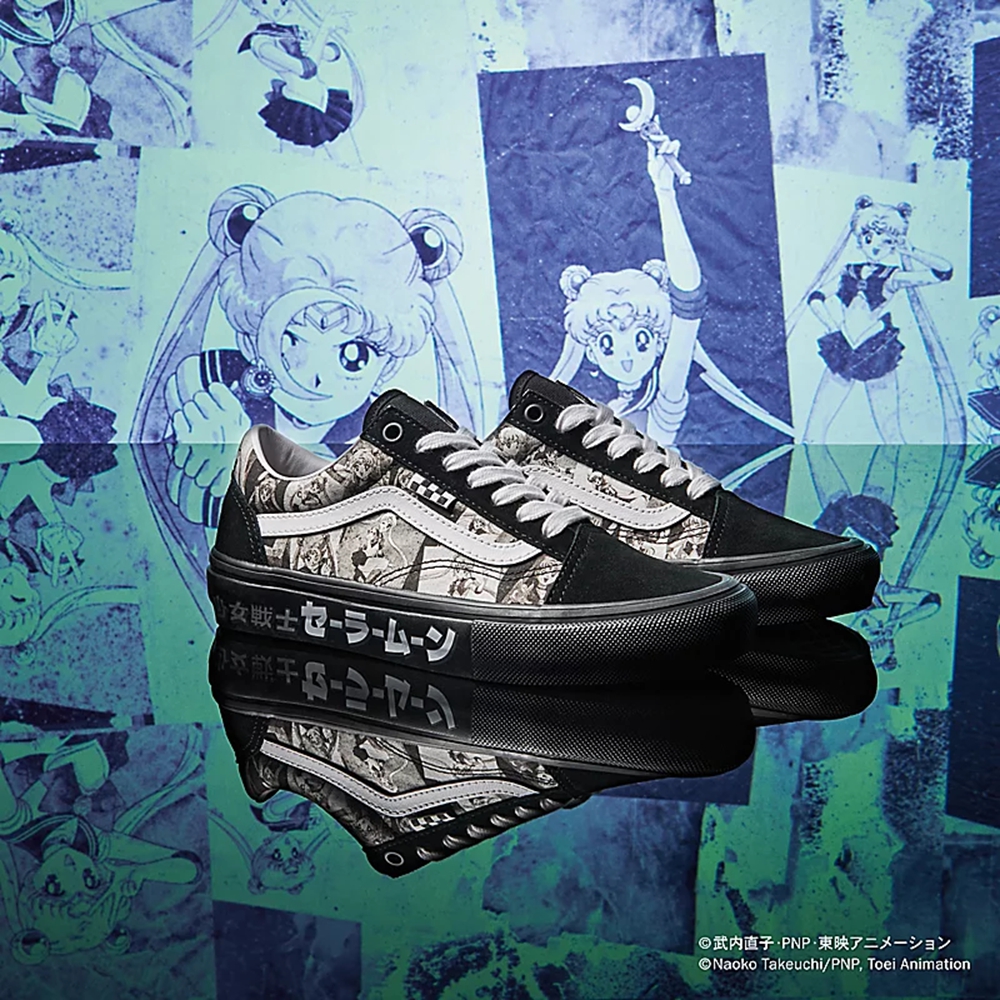 Black Vans X Pretty Guardian Sailor Moon Skate Old Skool Shoes | VN788X4BZ86