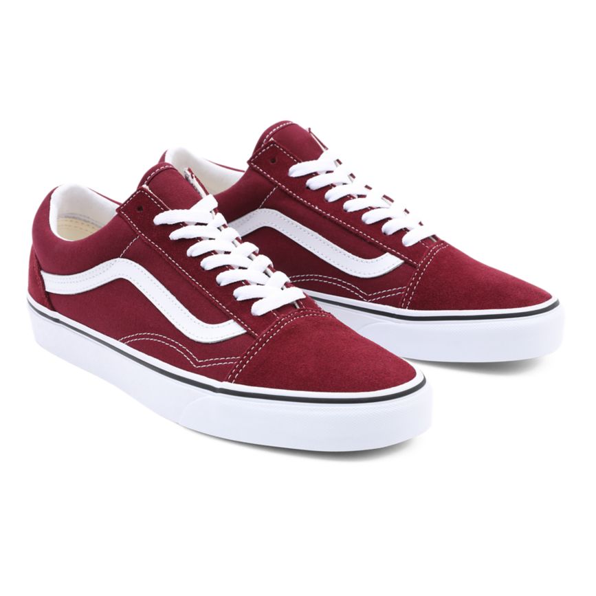 Burgundy Vans Old Skool Shoes | VN741I1NF73
