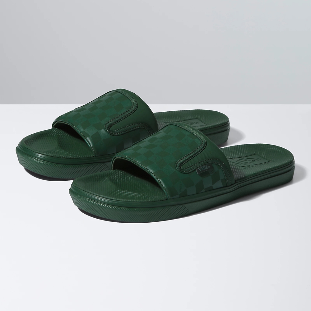 Dark Green Vans UltraCush Slide-On | VN251G9IM52