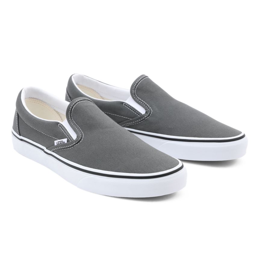 Deep Grey Vans Canvas Classic Slip-On Shoes | VN998J3XS42