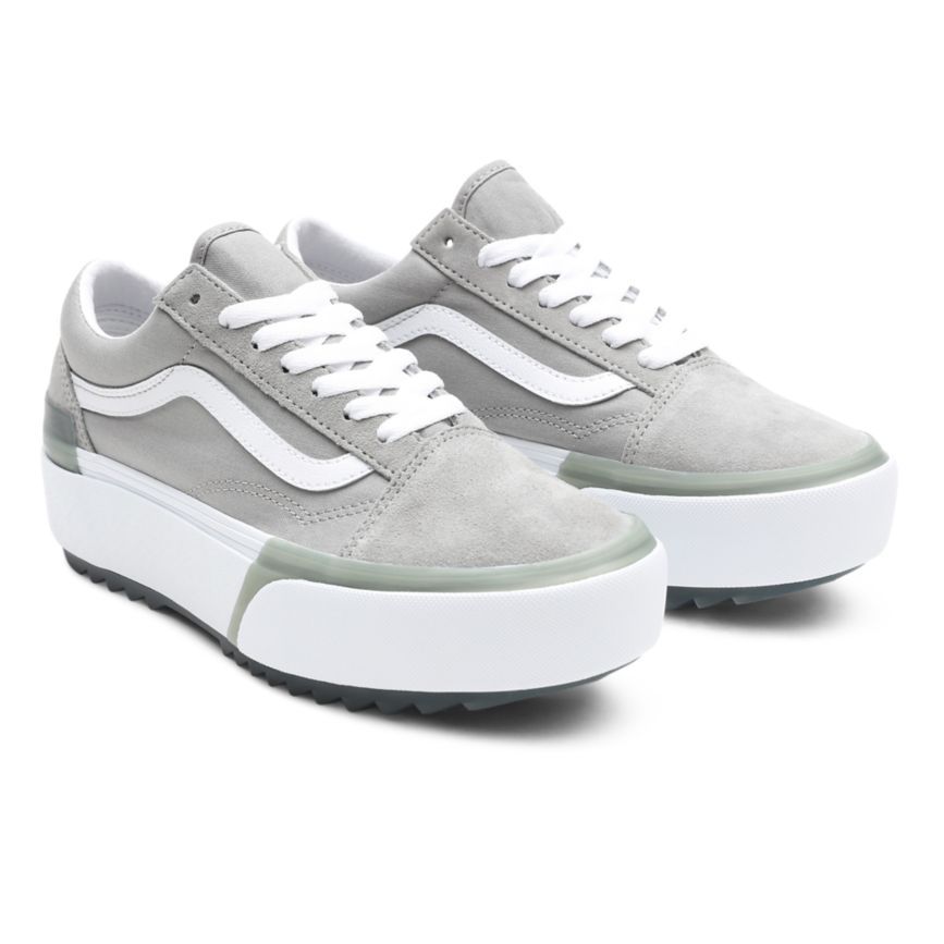 Deep Grey Vans Pastel Old Skool Stacked Shoes | VN599Q0NJ41