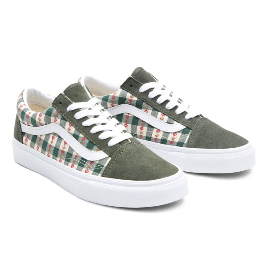 Green Vans Spring Daze Old Skool Shoes | VN499F4LZ40