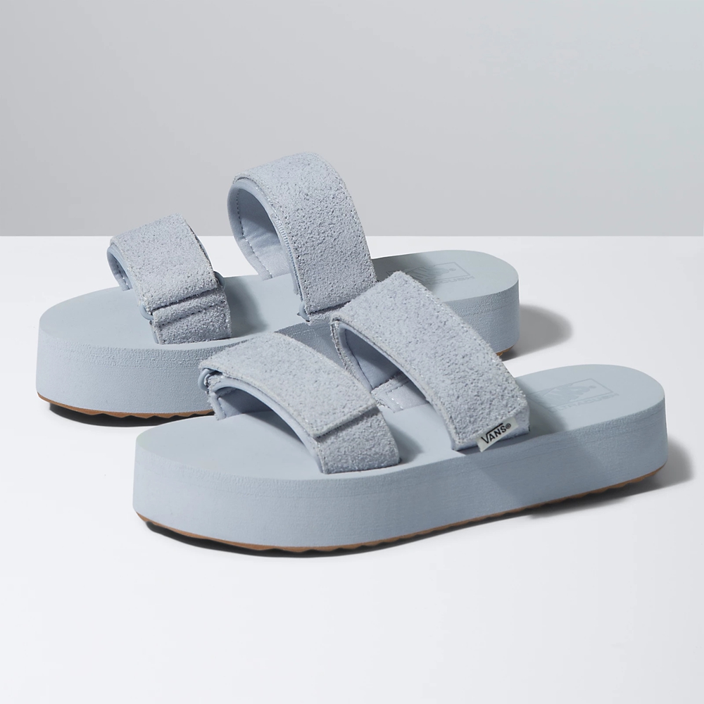 Grey Vans Cayucas Slide Mega Platform | VN447I8QY99