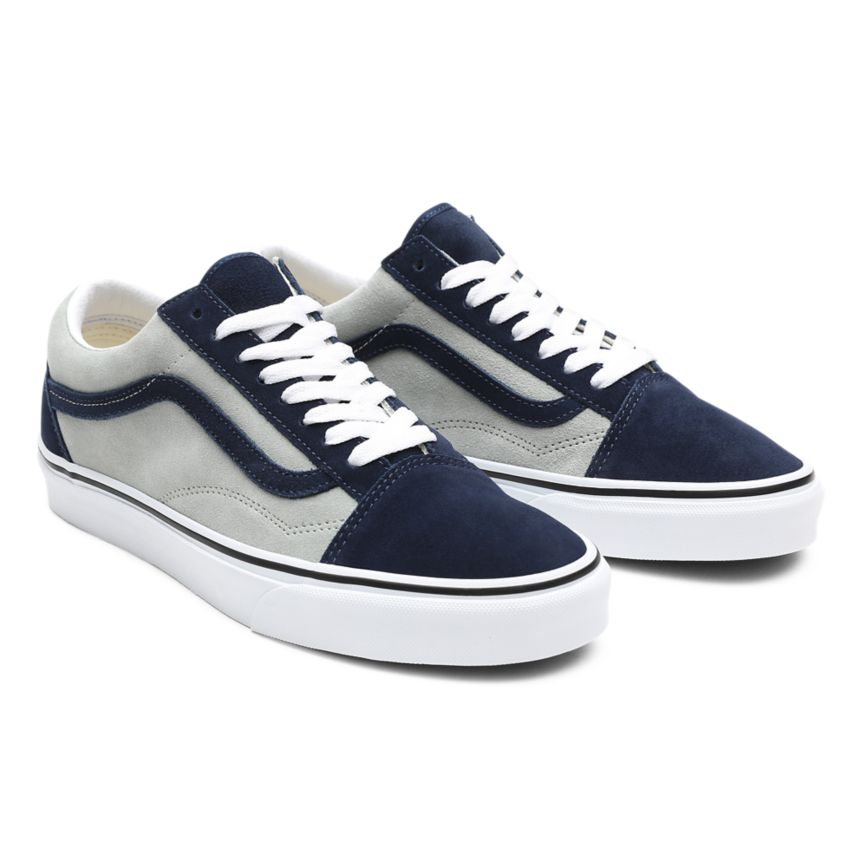 Navy Vans 2-Tone Suede Old Skool Shoes | VN967L2TU02