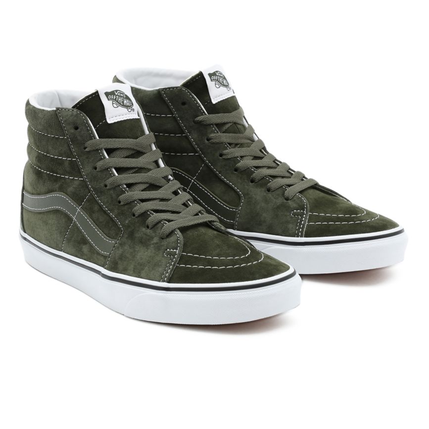 Olive Vans Pig Suede SK8-Hi Shoes | VN492Y8RG37