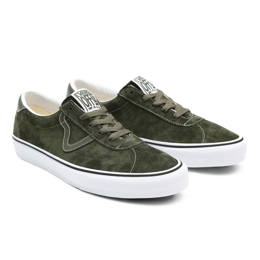 Olive Vans Pig Suede Sport Shoes | VN443B8IQ23