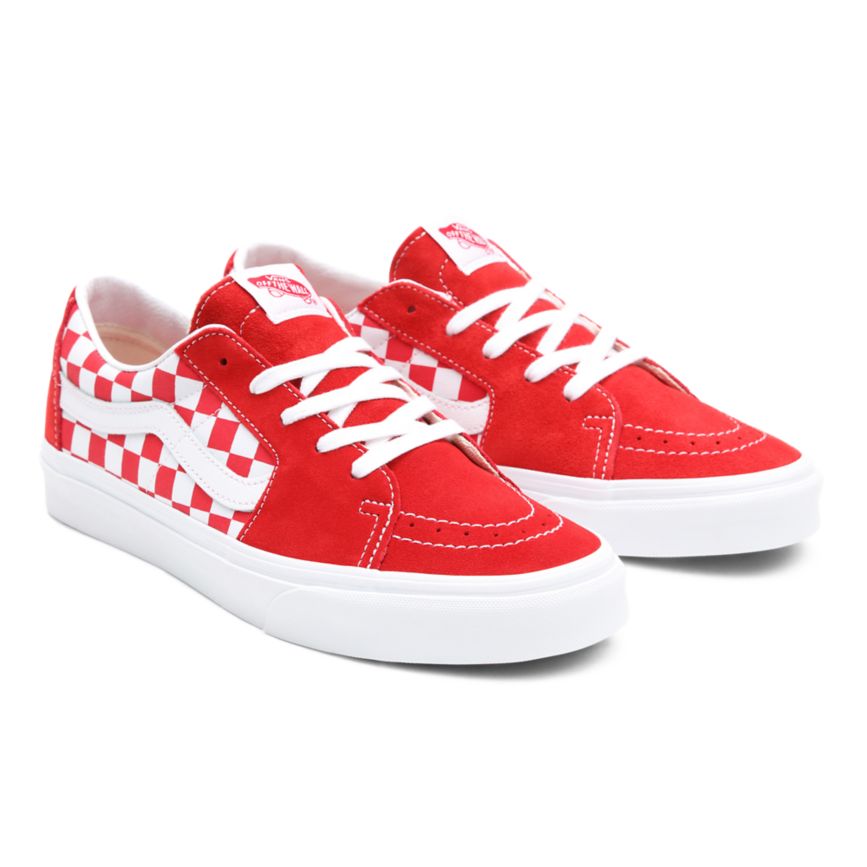 Red Vans Canvas Suede SK8-Low Shoes | VN083P9BX86