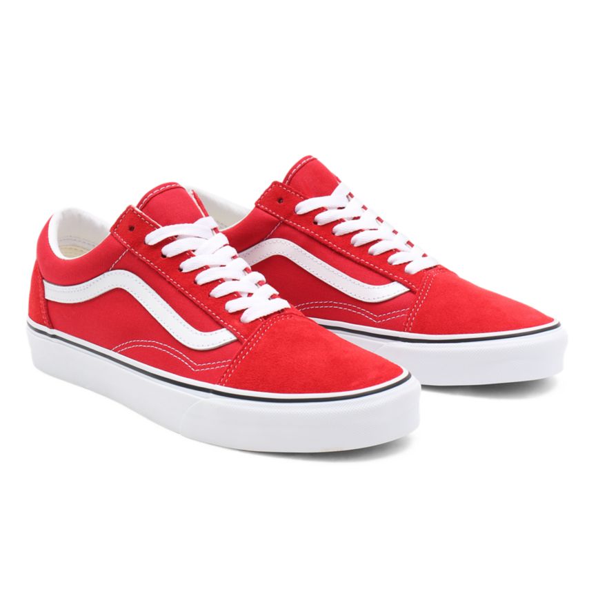 Red Vans Old Skool Shoes | VN378I7MW50