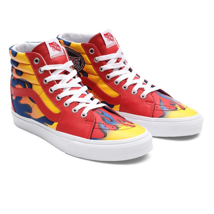 Red Vans Racer Sk8-Hi Shoes | VN715A8TC26