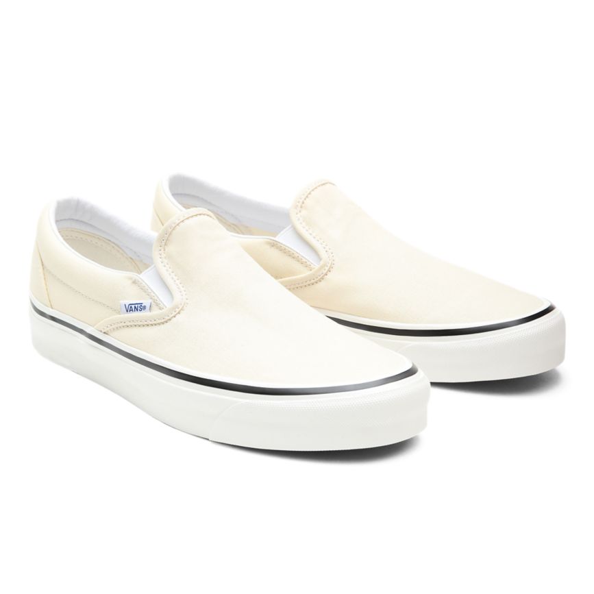 White Vans Anaheim Factory Classic Slip-On 98 DX Shoes | VN537P7VD20