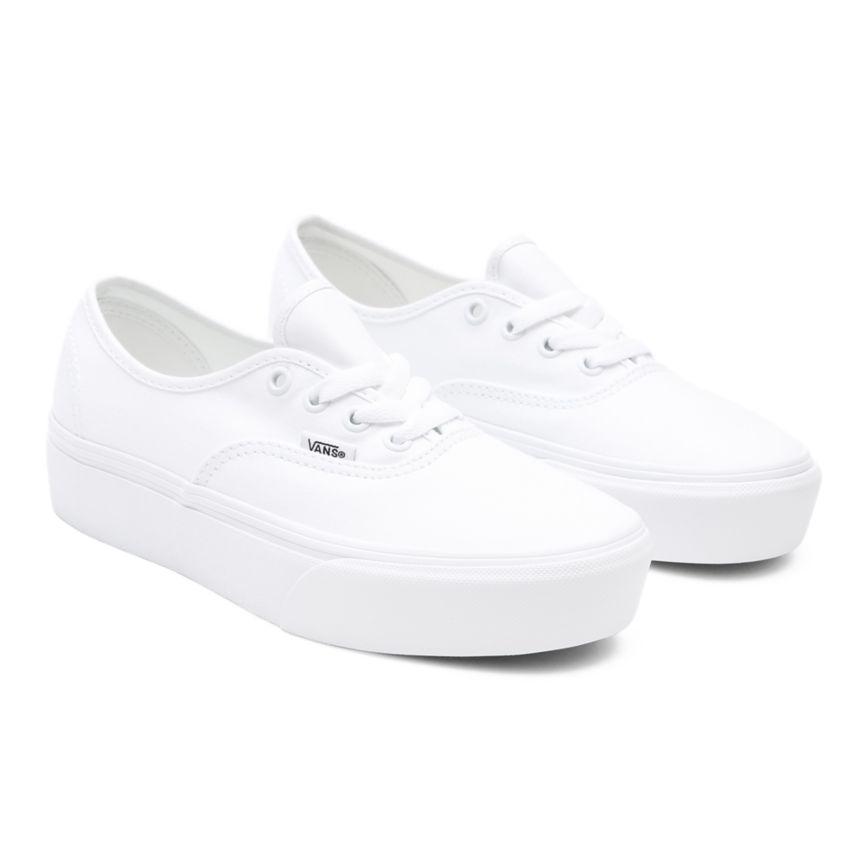 White Vans Authentic Platform 2.0 Shoes | VN714V7HC64
