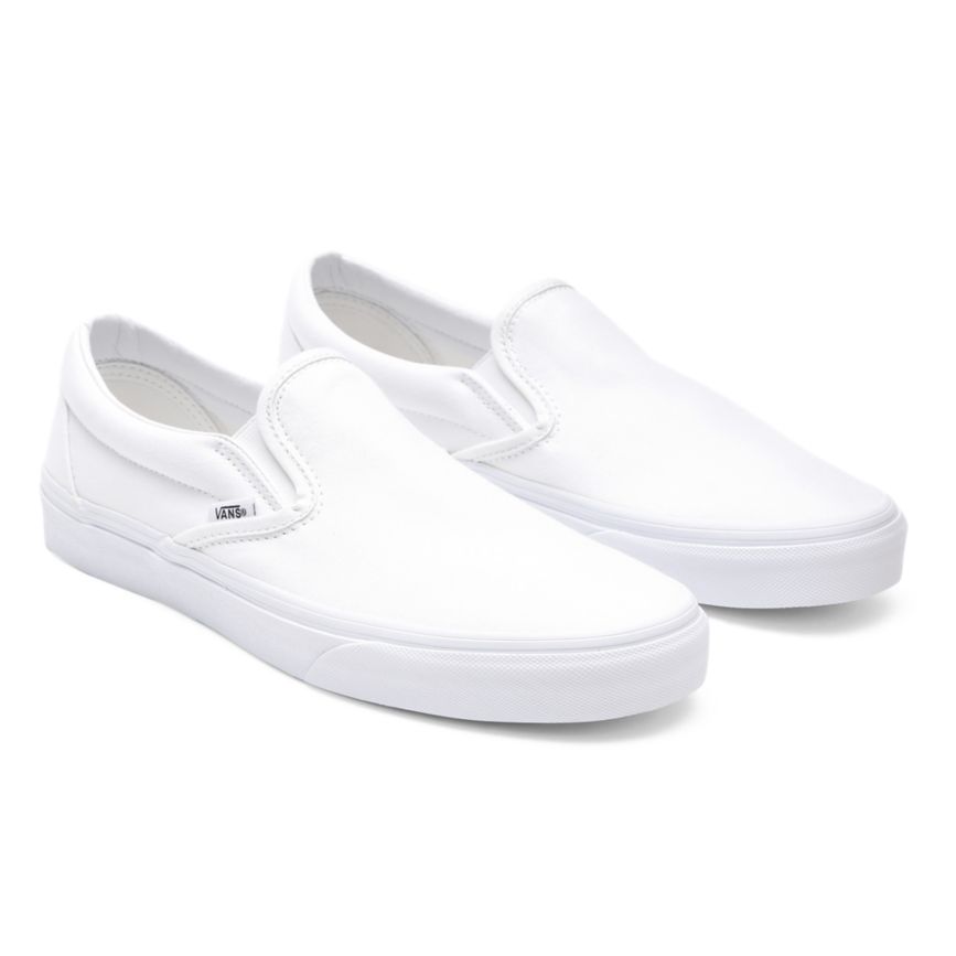 White Vans Classic Slip-on Shoes | VN251S7UH34