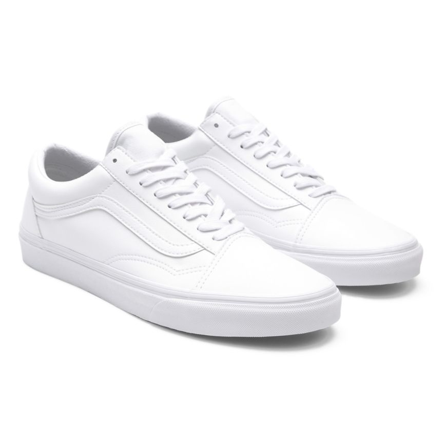 White Vans Classic Tumble Old Skool Shoes | VN043R3IU47