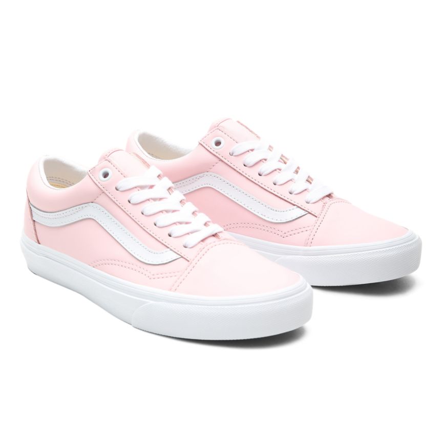 White Vans Leather Old Skool Shoes | VN111A1QZ48