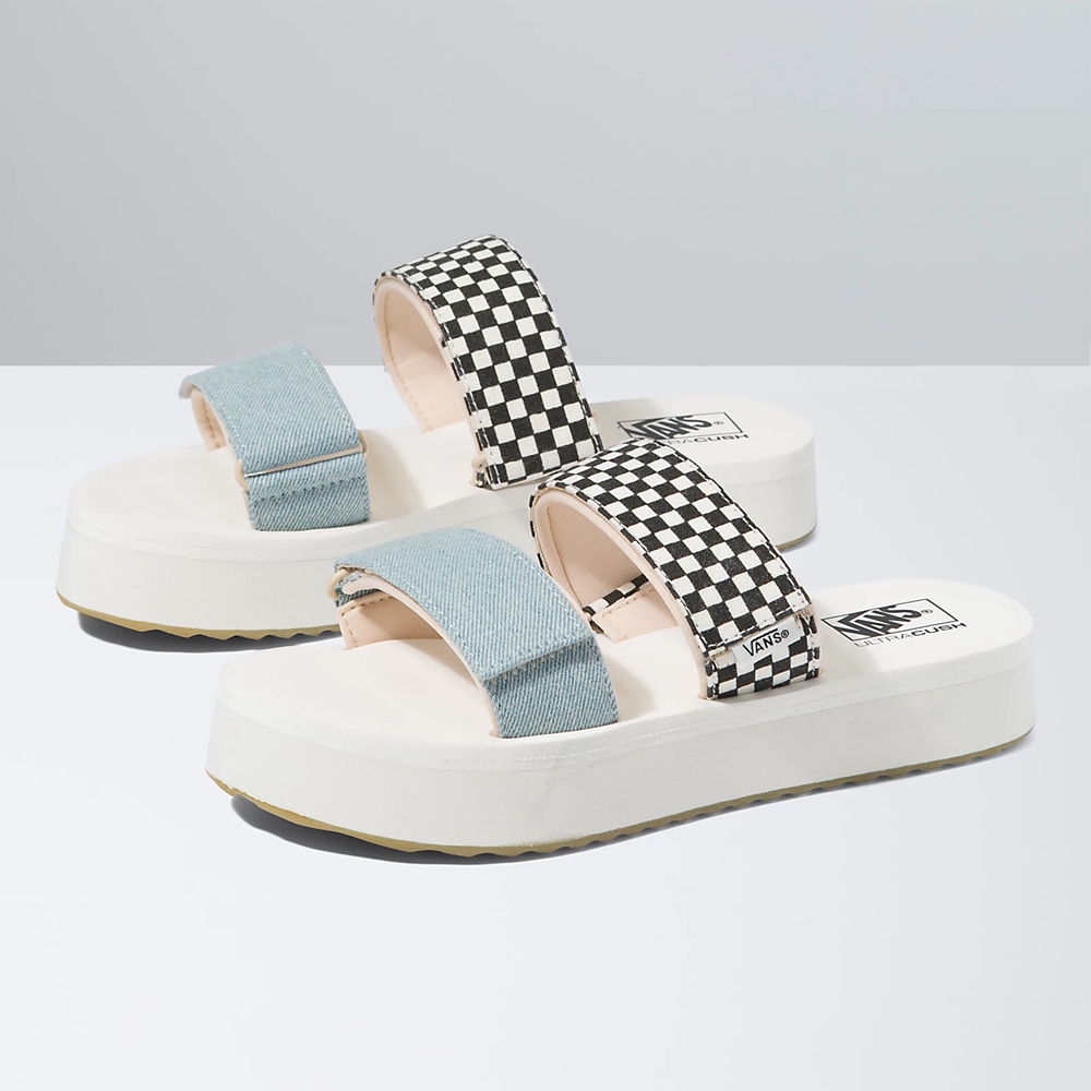 White Vans Mix Match Cayucas Slide Mega Platform | VN584E0NB11
