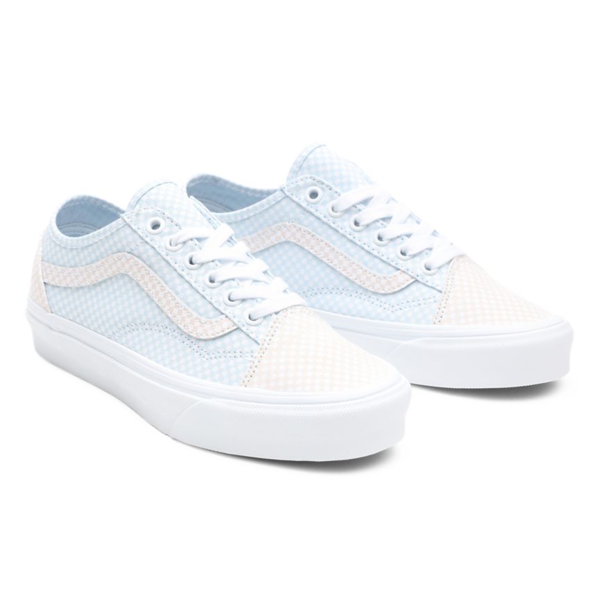 White Vans Pastel Checkerboard Old Skool Tapered Shoes | VN333T7DX74