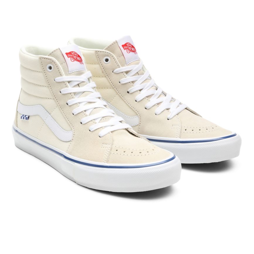 White Vans Skate SK8-Hi Shoes | VN352B2CI15