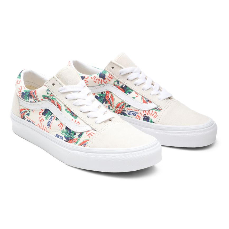White Vans Spring Daze Old Skool Shoes | VN192X5QH15