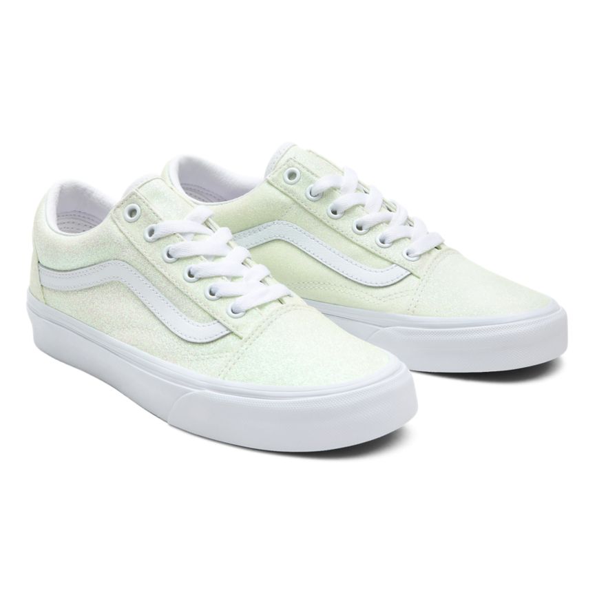 White Vans UV Glitter Old Skool Shoes | VN232P5WQ97