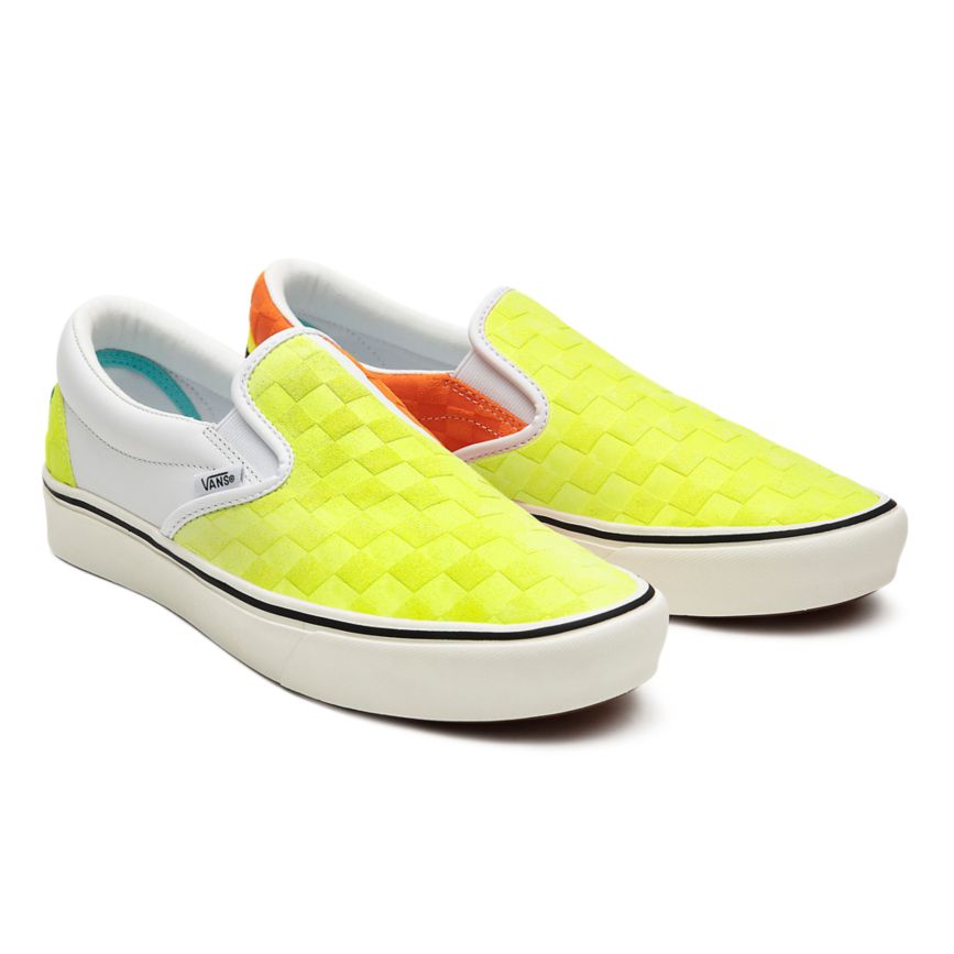 Yellow Vans X Penn ComfyCush Slip-On Shoes | VN863R4TD59